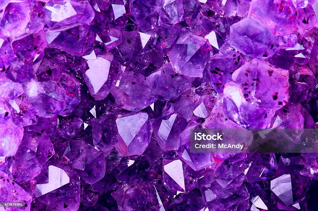 Bright Violet Texture from Natural Amethyst Bright Texture from Natural Amethyst. Violet Crystal background for your jewelry designs. Amethyst Stock Photo