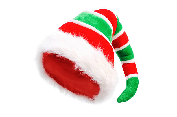 istock Cap of the Christmas Elf. Isolated over white 617874294