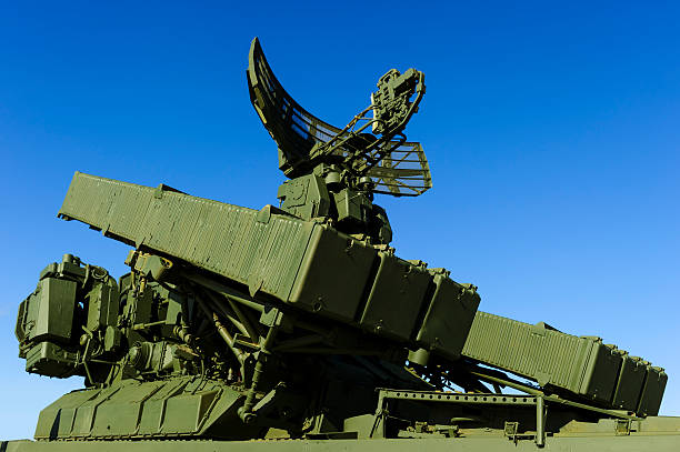 istock Missile launcher with radar 617881130
