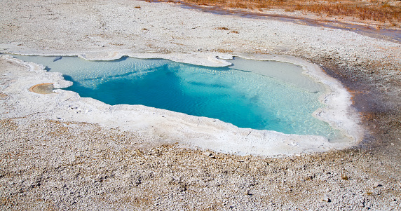 Colorful hot water pool in the Yellowstone Natinal park, USA