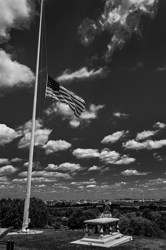 American National Flag at the Flag Pole.
