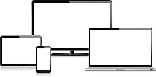 Vector illustration of Tablet, Mobile Phone, Laptop and Monitor