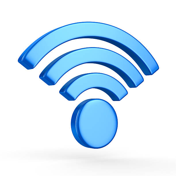 sign wi-fi on white background. isolated 3d image - modem wireless technology router computer network imagens e fotografias de stock
