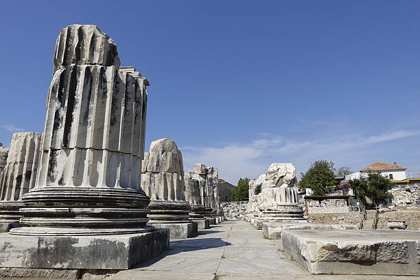 vista del tempio di apollo nell'antica città di didyma - 1408 foto e immagini stock