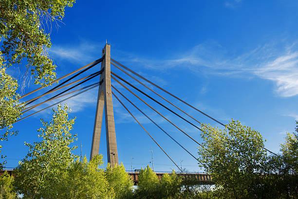 istock Moscow bridge in sunny day 617893706