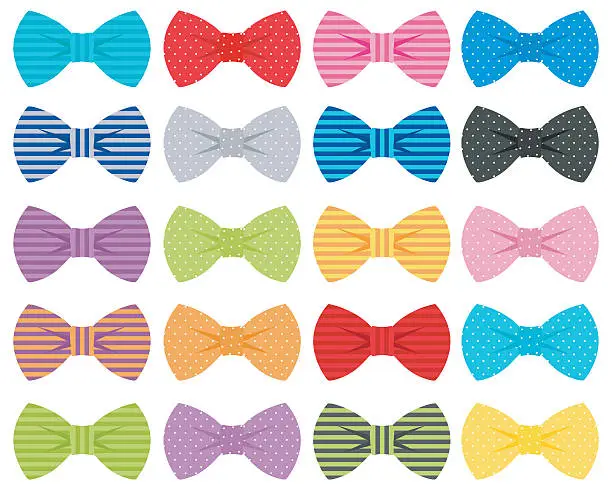 Vector illustration of Bow Ties Vector Illustrations