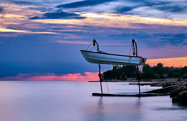 Barge hanging in Savudrija, Croatia.