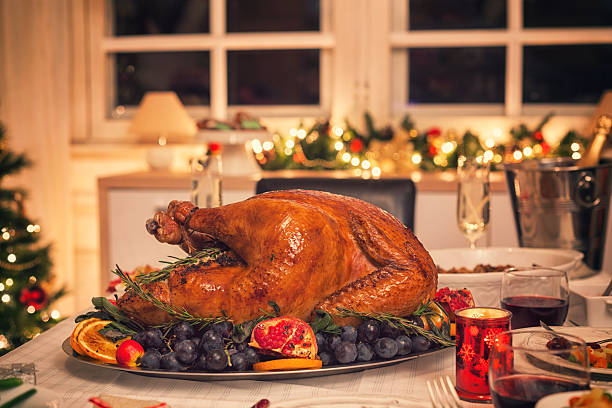 istock Traditional Stuffed Turkey with Side Dishes 617894128