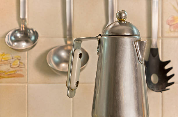 istock Italian Coffe Maker on the Stove 617894970