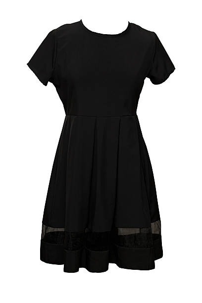 istock Black dress on the white 617899164