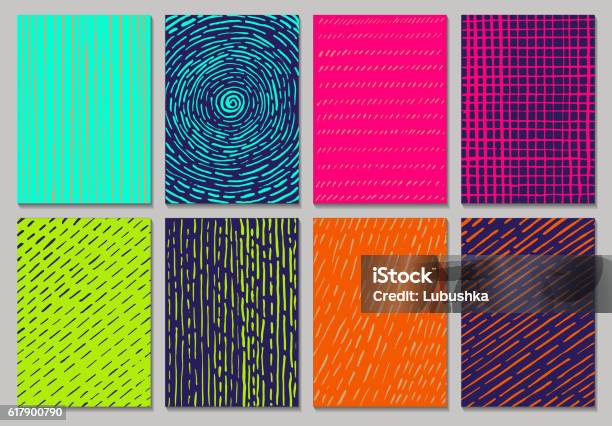 Vector Creative Cards Stock Illustration - Download Image Now - Pattern, Newspaper, Fashion