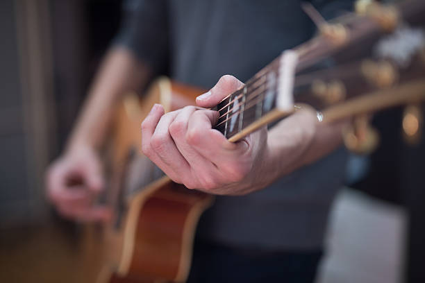istock Playing an acoustic guitar close up 617902060