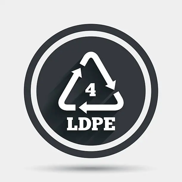 Vector illustration of Ld-pe 4 sign icon. Low-density polyethylene.