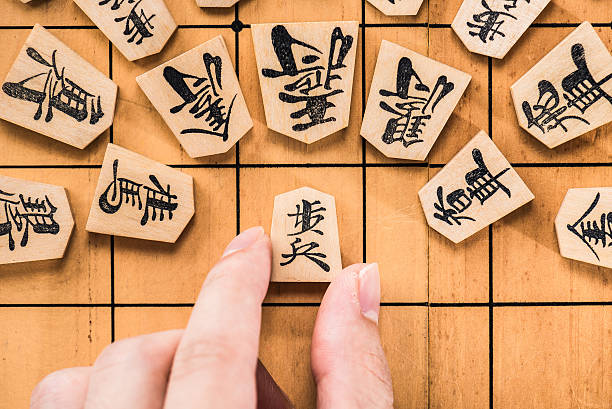 japanische schach - shogi stock-fotos und bilder