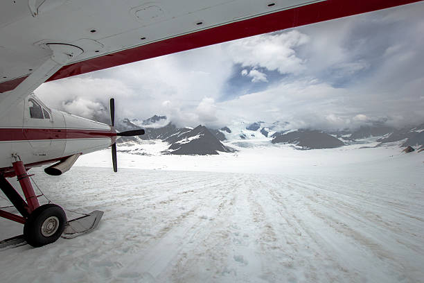 istock Air Taxi Landing on Glacier 617906690