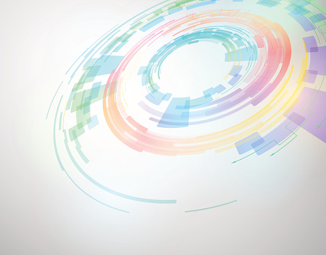 circle and rotation, abstract image, vector illustration