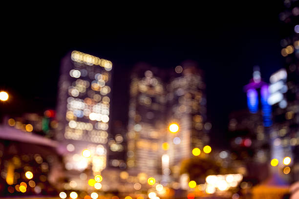 Abstract bokeh city light for background