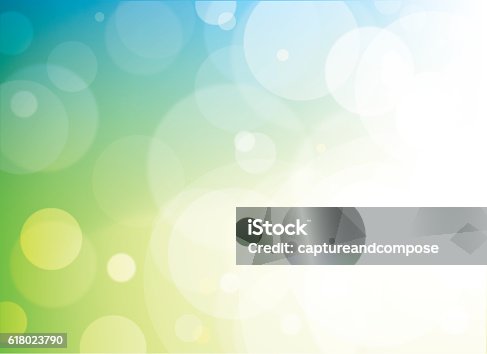 istock Green and blue bokeh background with luminosity and transparent circles 618023790
