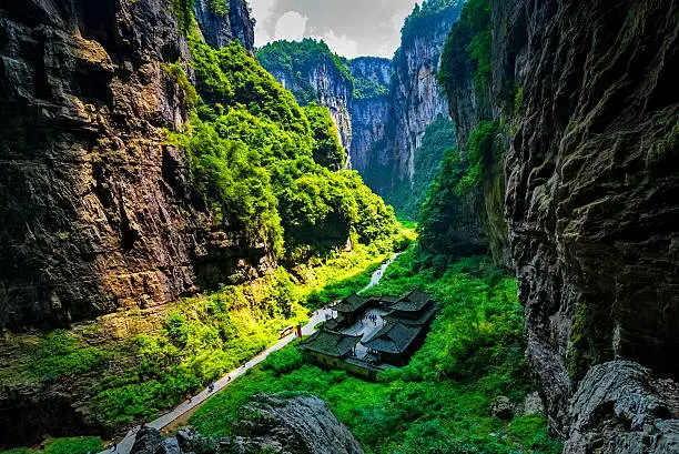 Wulong National Park, Chongqing, China the most famous place of valley in china world heritage landscape