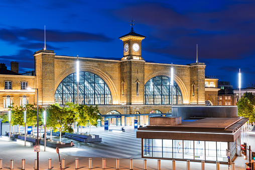 London, United Kingdom - July 6, 2016: This is Kings Cross railway station a famous station in London which provides trains to many parts of the country