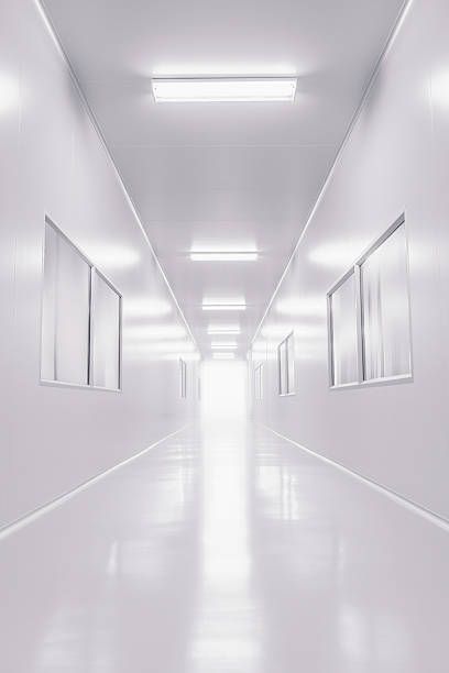 istock modern science lab room opened door with lighting from outside 618029936