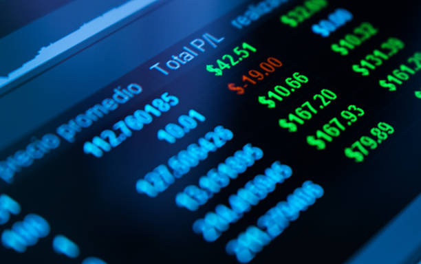 istock Financial data on a monitor 618030946