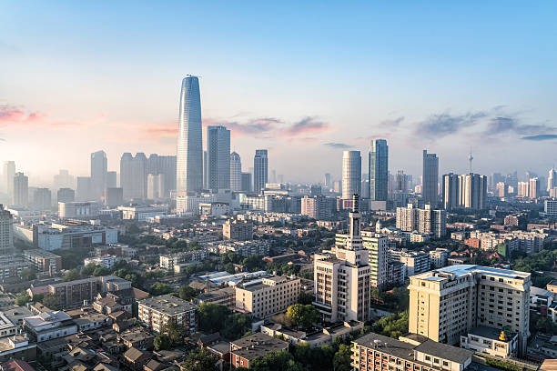 istock modern cityscape with morning glow 618031776