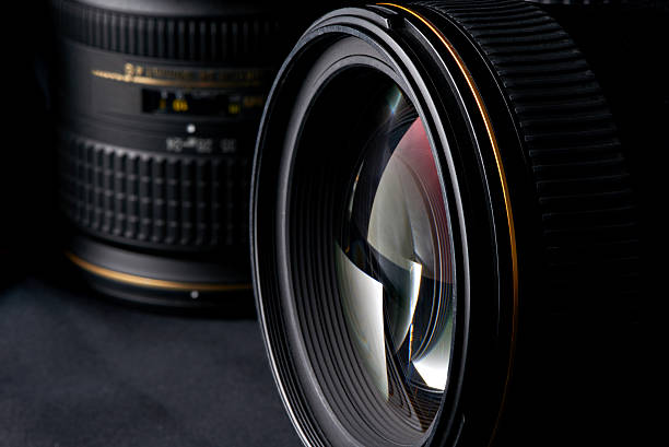 istock Photo lens side view on blurred zoom one 618035864