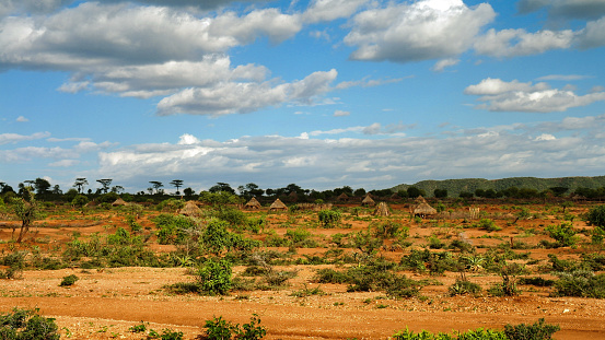 Landscape of the Village of Hamar tribe, Ethiopia