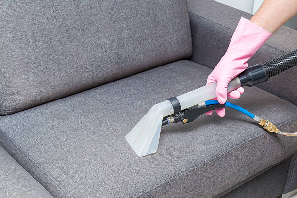 istock Sofa chemical cleaning with professionally extraction method. Upholstered furniture. 618041260