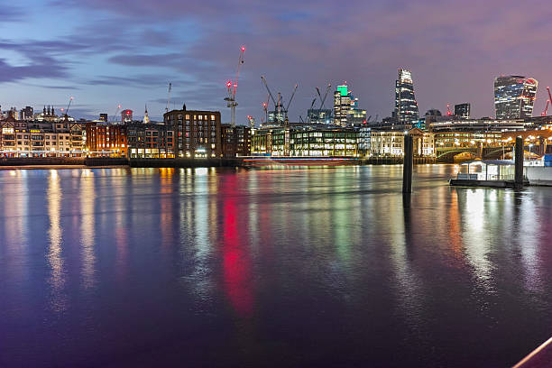 istock Amazing Night panorama of Thames River, London, England 618042004
