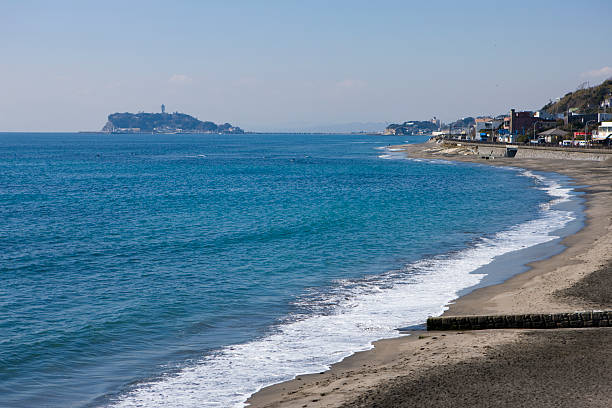 istock Distant view of Enoshima island 618043862