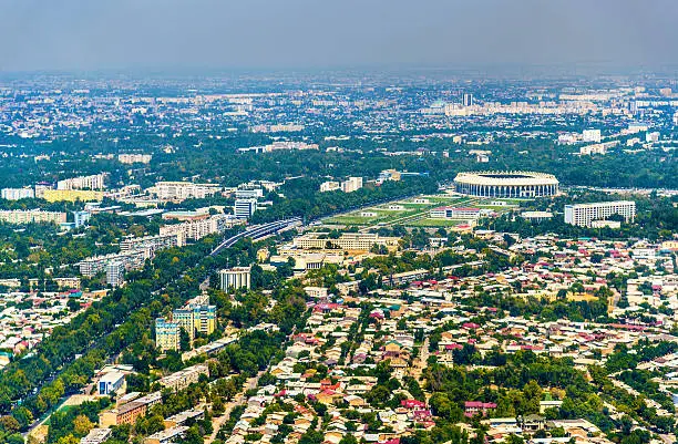 Aerial view of Tashkent, the capital of Uzbekistan