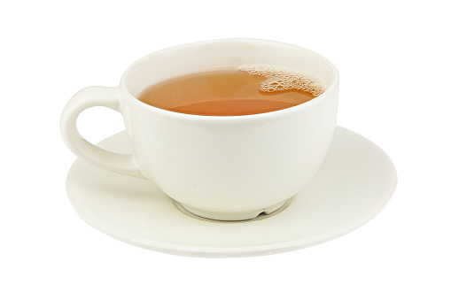 delicious green tea in a beautiful glass bowl on a table