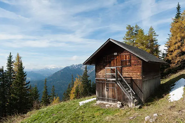 Alpine cabin at the Rax in Austria