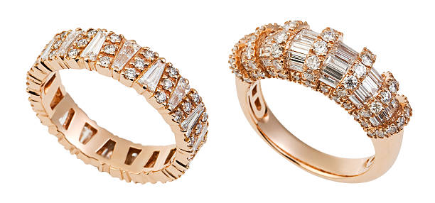 istock Close up on beautiful red gold rings 618046308