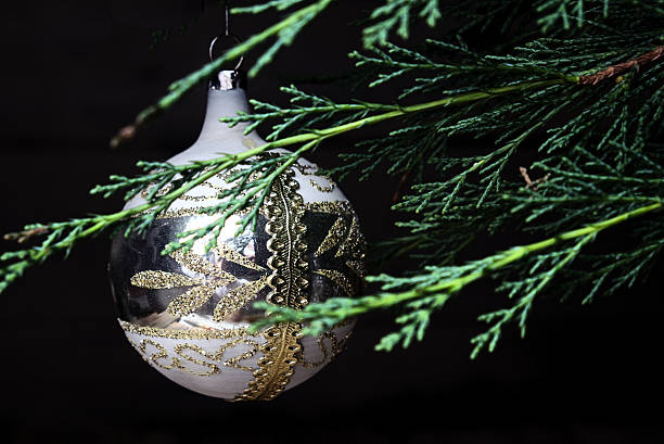 istock Christmas decorations on wooden table 618046368