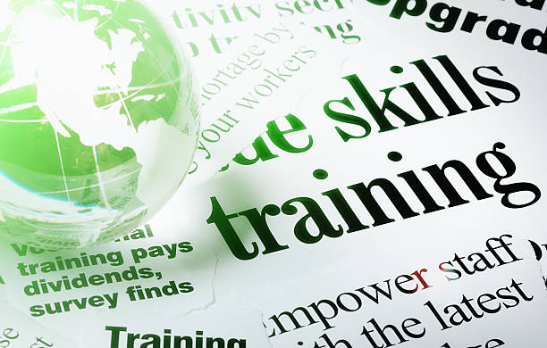 istock Crystal globe on headlines about the value of skills training 618047908