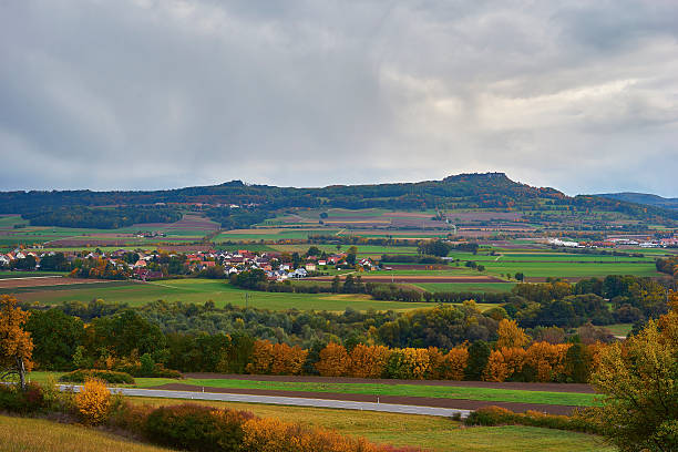 Bad Staffelstein in Autumn The wonderful landscape over Bad Staffelstein, Franconia, Bavaria, Germany in autumn. You can see the Staffelberg. bad staffelstein stock pictures, royalty-free photos & images