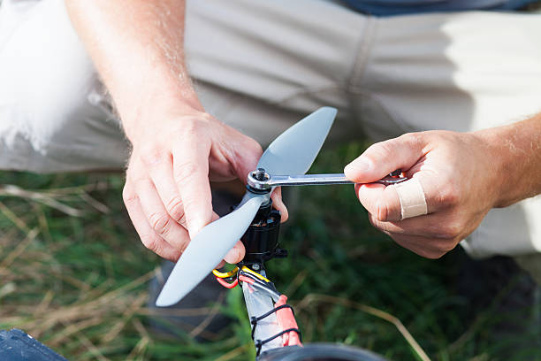 istock tightening a quadcopter propeller 618051190