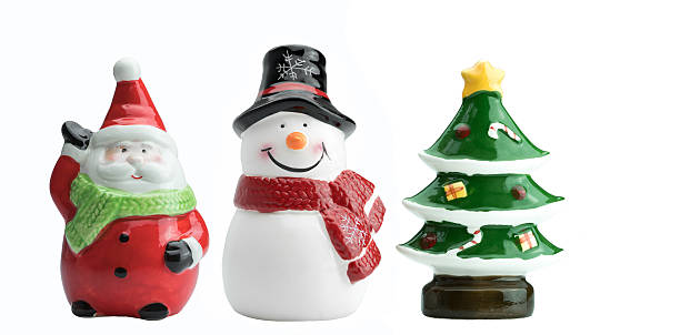Ceramic Santa Claus , Snowman and Christmas tree models