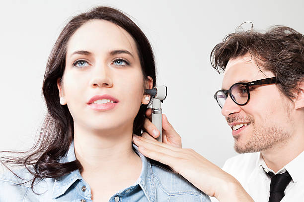 Ear Nose and Throat Examination - fotografia de stock