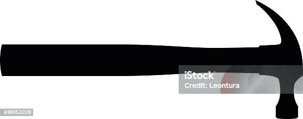 Hammer Stock Illustration - Download Image Now - Hammer, In Silhouette, Black And White