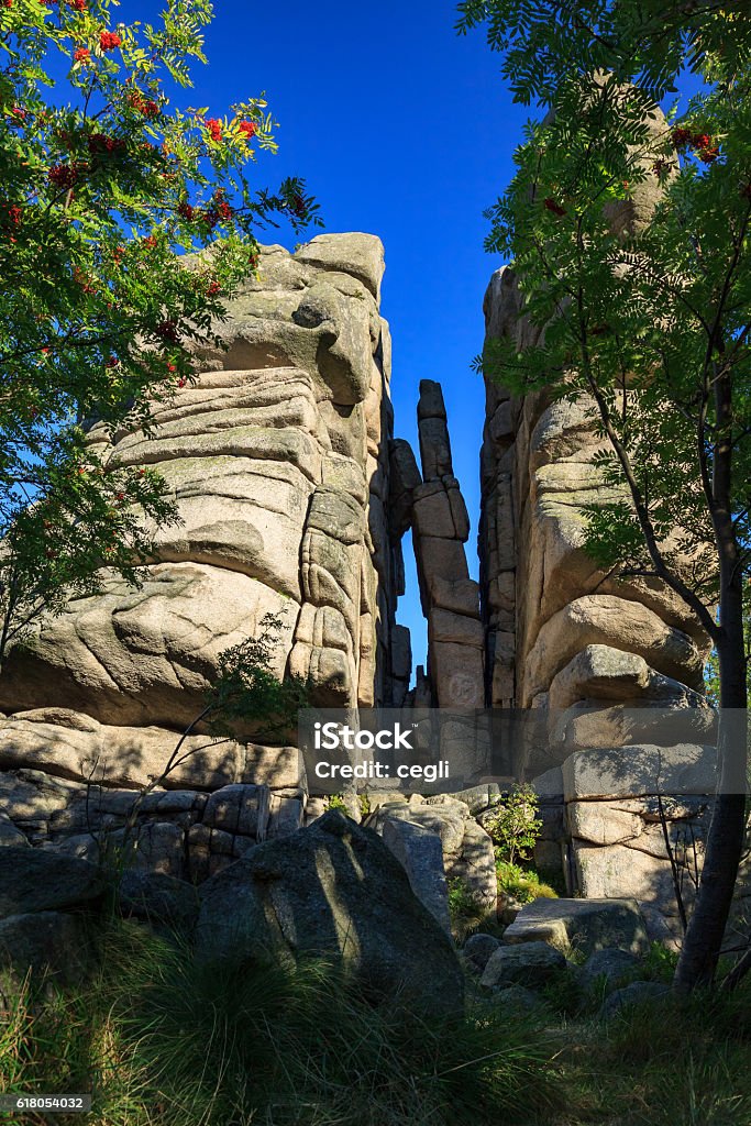 Cuckoo rocks in the Karkonosze National Park. Cuckoo rocks ( kukulcze skaly ) in the Karkonosze National Park, Sudets, Poland. Europe Stock Photo