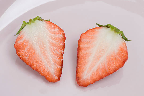 istock Cross section of strawberry 618054080