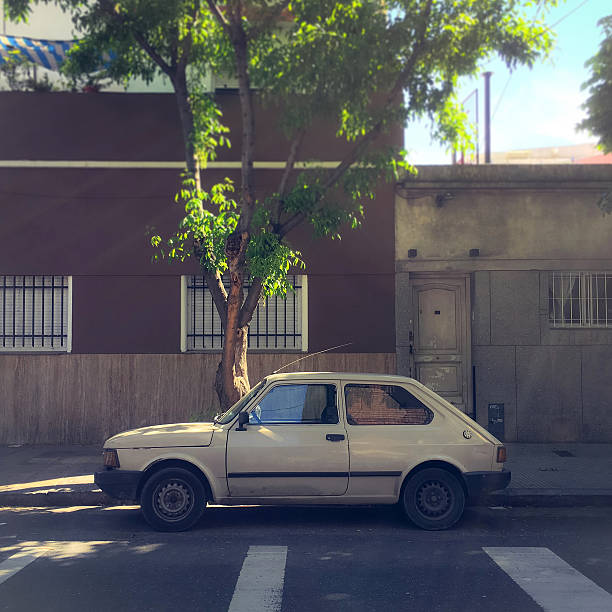 istock Old car parked in the street 618055070