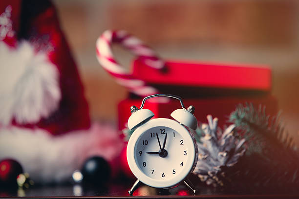 istock Christmas decoration with Santa Claus hat 618055164