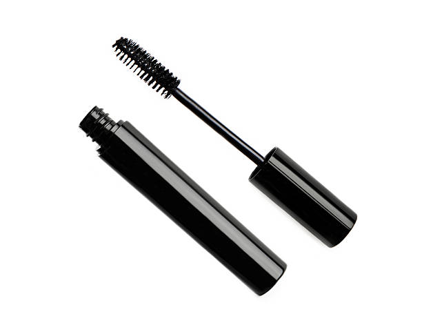 черная тушь с кистью туши для ресниц - mascara стоковые фото и изображения