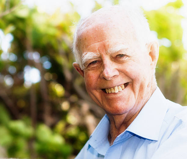 istock Smiling senior man, 90 years old and still happily active 618056104