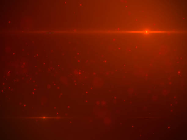 istock Beautiful Red Particles with Lens Flare 618057232